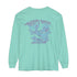Trippy Hippie (Back design) - Unisex Garment-dyed Long Sleeve T-Shirt